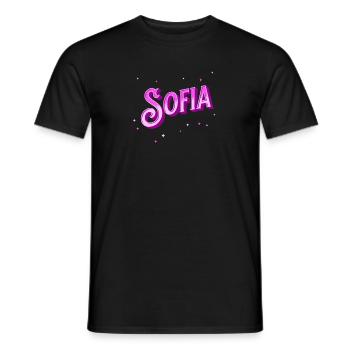 Sofia Namen personalisiert - Männer T-Shirt - Schwarz - Vorne - AI Model Male 178 light (178cm)