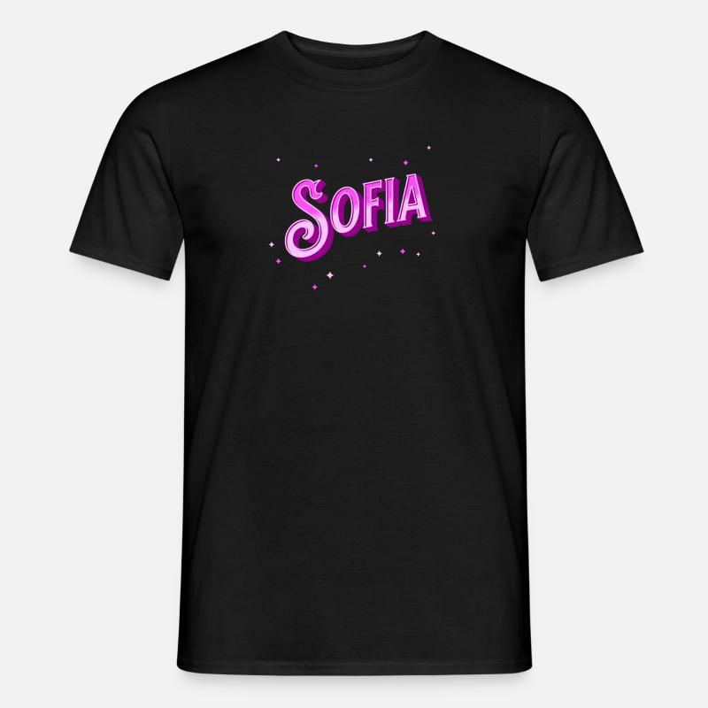 Sofia Namen personalisiert - Männer T-Shirt - Schwarz