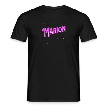Nom Marion personnalisé - T-shirt homme - noir - Devant - AI Model Male 178 light (178cm)