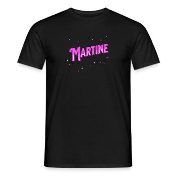Martine name personalized - Men's T-Shirt - black - Front - AI Model Male 178 light (178cm)