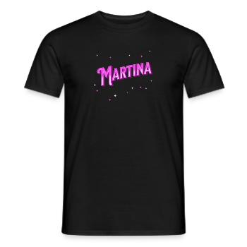 Martina Namen personalisiert - Männer T-Shirt - Schwarz - Vorne - AI Model Male 178 light (178cm)