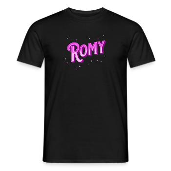 Romy Namen personalisiert - Männer T-Shirt - Schwarz - Vorne - AI Model Male 178 light (178cm)