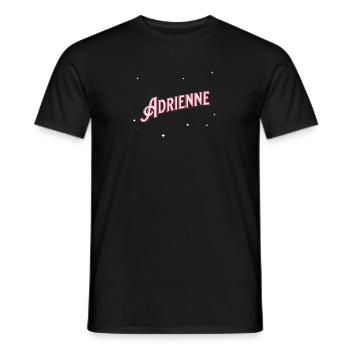 Prénom Adrienne personnalisé - T-shirt homme - noir - Devant - AI Model Male 178 light (178cm)