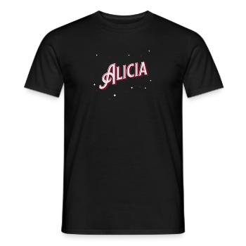 Alicia name personalized - Men's T-Shirt - black - Front - AI Model Male 178 light (178cm)