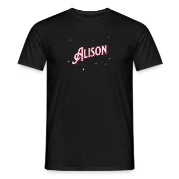 Alison Namen personalisiert - Männer T-Shirt - Schwarz - Vorne - AI Model Male 178 light (178cm)