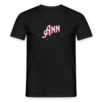 Ann Namen personalisiert - Männer T-Shirt - Schwarz - Vorne - AI Model Male 178 light (178cm)