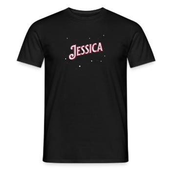 Jessica Namen personalisiert - Männer T-Shirt - Schwarz - Vorne - AI Model Male 178 light (178cm)