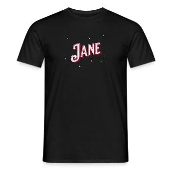Prénom de Jane personnalisé - T-shirt homme - noir - Devant - AI Model Male 178 light (178cm)