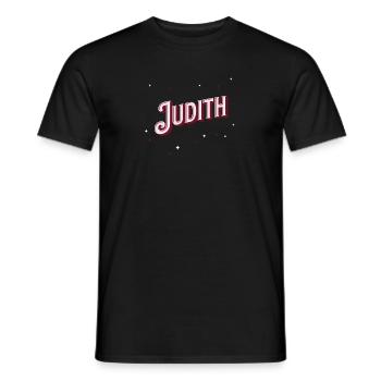 Judith Namen personalisiert - Männer T-Shirt - Schwarz - Vorne - AI Model Male 178 light (178cm)