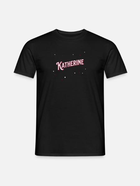 Katherine Namen personalisiert - Männer T-Shirt - Schwarz