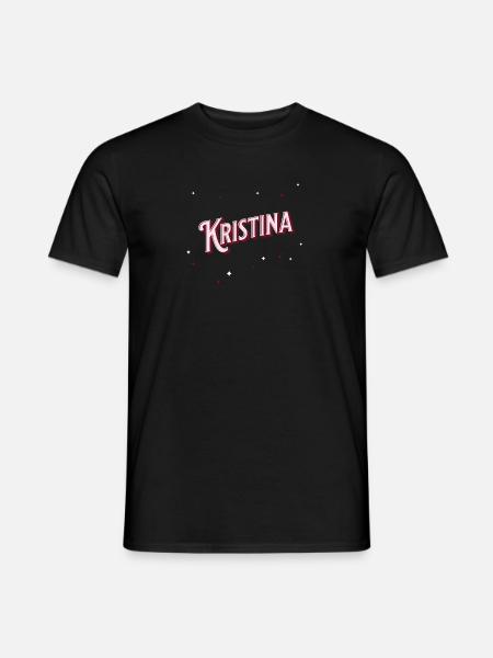Kristine Namen personalisiert - Männer T-Shirt - Schwarz