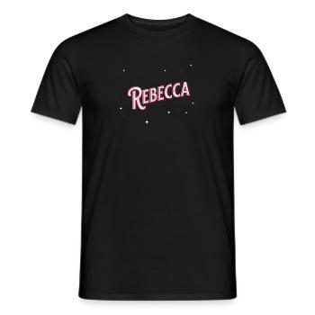 Rebecca's name personalized - Men's T-Shirt - black - Front - AI Model Male 178 light (178cm)