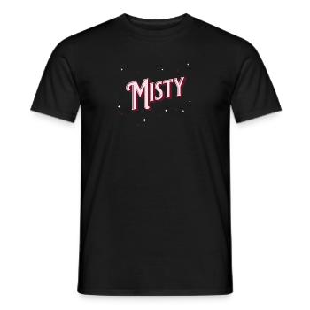 Nom brumeux personnalisé - T-shirt homme - noir - Devant - AI Model Male 178 light (178cm)