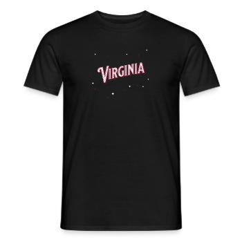Virginia Namen personalisiert - Männer T-Shirt - Schwarz - Vorne - AI Model Male 178 light (178cm)