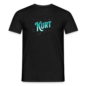 Kurt Namen personalisiert - Männer T-Shirt - Schwarz - Vorne - AI Model Male 178 light (178cm)