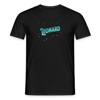 Leonard name personalized - Men's T-Shirt - black - Front - AI Model Male 178 light (178cm)