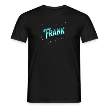 Frank name personalized - Men's T-Shirt - black - Front - AI Model Male 178 light (178cm)