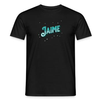 Nom Jaime personnalisé - T-shirt homme - noir - Devant - AI Model Male 178 light (178cm)