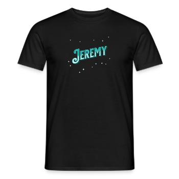 Jeremy name personalized - Men's T-Shirt - black - Front - AI Model Male 178 light (178cm)
