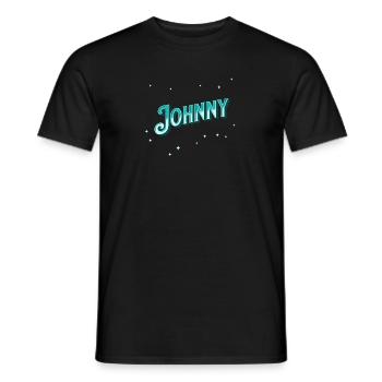 Johnny's name personalized - Men's T-Shirt - black - Front - AI Model Male 178 light (178cm)