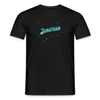 Jonathan Namen personalisiert - Männer T-Shirt - Schwarz - Vorne - AI Model Male 178 light (178cm)