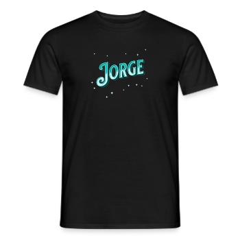 Jorge Namen personalisiert - Männer T-Shirt - Schwarz - Vorne - AI Model Male 178 light (178cm)