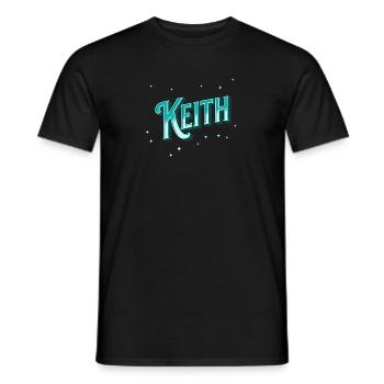 Keith nom personnalisé - T-shirt homme - noir - Devant - AI Model Male 178 light (178cm)