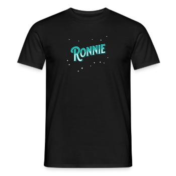 Ronnie name personalized - Men's T-Shirt - black - Front - AI Model Male 178 light (178cm)