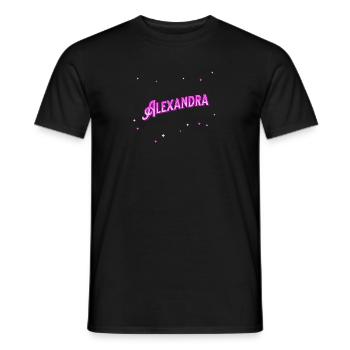 Alexandra Namen personalisiert - Männer T-Shirt - Schwarz - Vorne - AI Model Male 178 light (178cm)