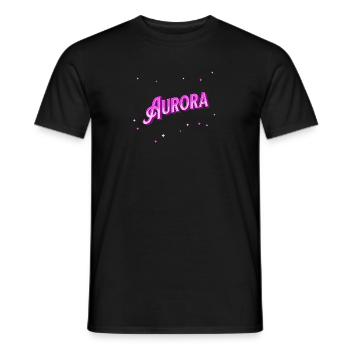 Aurora Namen personalisiert - Männer T-Shirt - Schwarz - Vorne - AI Model Male 178 light (178cm)