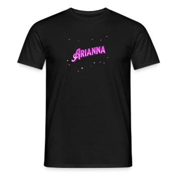 Prénoms Arianna Personnalisés - T-shirt homme - noir - Devant - AI Model Male 178 light (178cm)