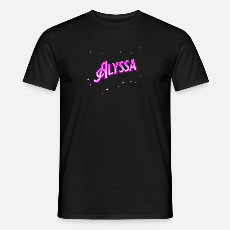 Alyssa name personalized - Men's T-shirt - black