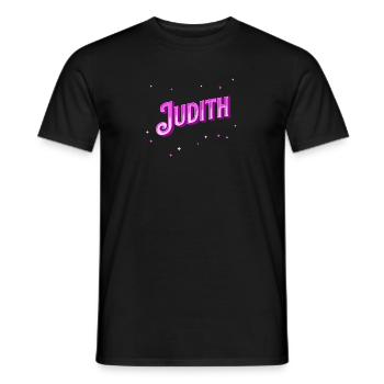 Judith name personalized - Men's T-Shirt - black - Front - AI Model Male 178 light (178cm)