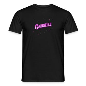 Gabrielle's name personalized - Men's T-Shirt - black - Front - AI Model Male 178 light (178cm)