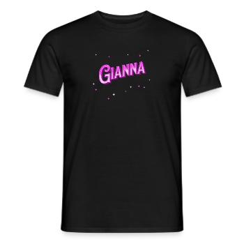 Gianna Namen personalisiert - Männer T-Shirt - Schwarz - Vorne - AI Model Male 178 light (178cm)