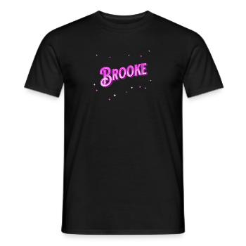 Brooke name personalized - Men's T-Shirt - black - Front - AI Model Male 178 light (178cm)