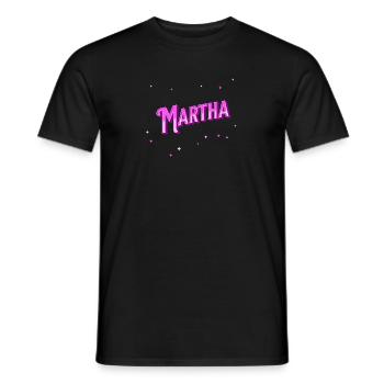 Martha Namen personalisiert - Männer T-Shirt - Schwarz - Vorne - AI Model Male 178 light (178cm)