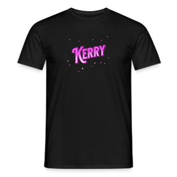 Nom Kerry personnalisé - T-shirt homme - noir - Devant - AI Model Male 178 light (178cm)
