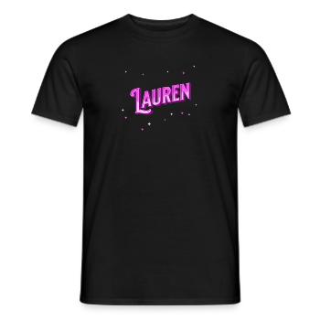 Lauren nom personnalisé - T-shirt homme - noir - Devant - AI Model Male 178 light (178cm)
