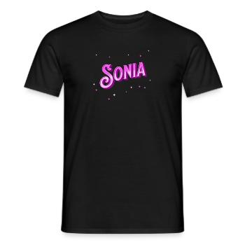 Nom Sonia personnalisé - T-shirt homme - noir - Devant - AI Model Male 178 light (178cm)