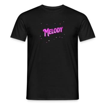 Melody name personalized - Men's T-Shirt - black - Front - AI Model Male 178 light (178cm)