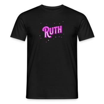 Ruth Namen personalisiert - Männer T-Shirt - Schwarz - Vorne - AI Model Male 178 light (178cm)