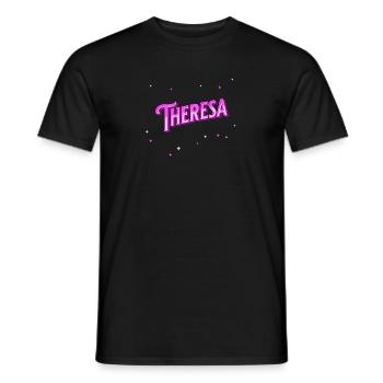 Theresa Namen personalisiert - Männer T-Shirt - Schwarz - Vorne - AI Model Male 178 light (178cm)