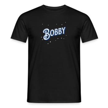 Bobby name personalized - Men's T-Shirt - black - Front - AI Model Male 178 light (178cm)
