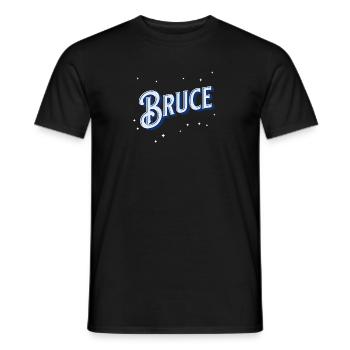 Bruce Namen personalisiert - Männer T-Shirt - Schwarz - Vorne - AI Model Male 178 light (178cm)