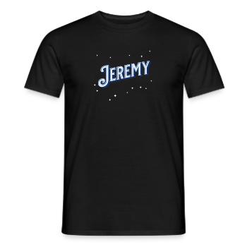 Jeremy name personalized - Men's T-Shirt - black - Front - AI Model Male 178 light (178cm)