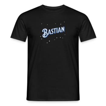 Bastian Namen personalisiert - Männer T-Shirt - Schwarz - Vorne - AI Model Male 178 light (178cm)