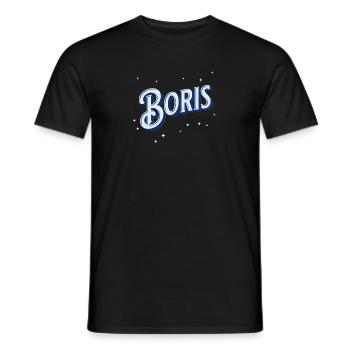 Boris' name personalized - Men's T-Shirt - black - Front - AI Model Male 178 light (178cm)