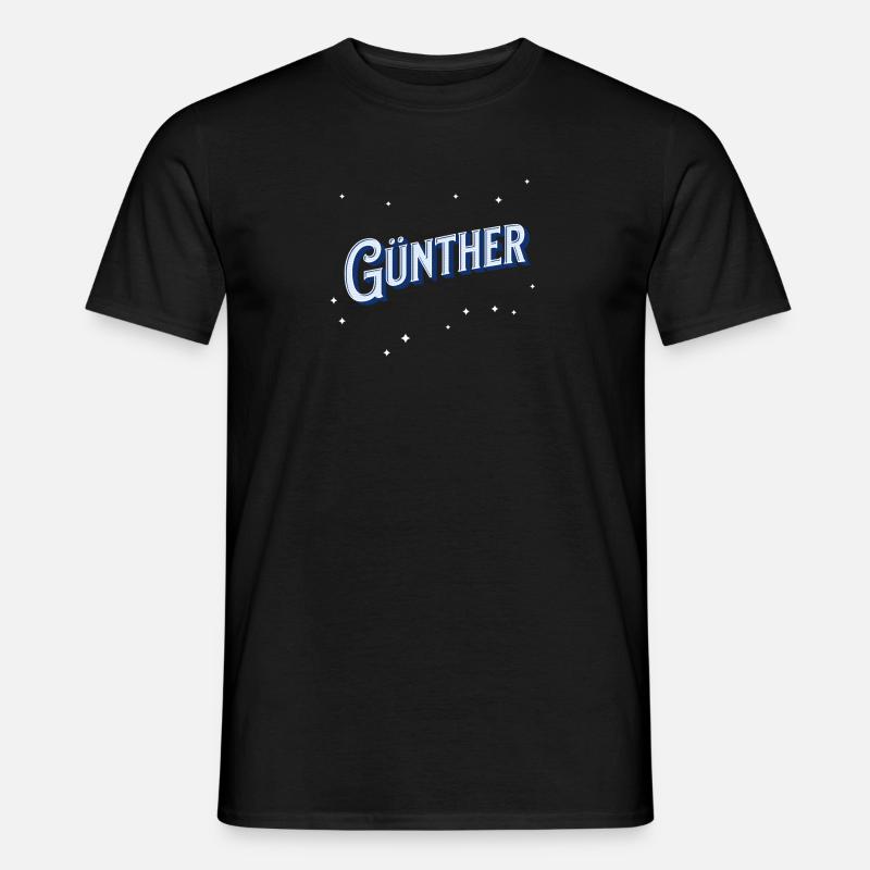 Günther's name personalized - Men's T-shirt - black