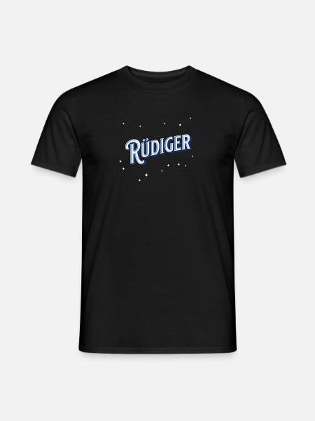 Rüdiger Namen personalisiert - Männer T-Shirt - Schwarz